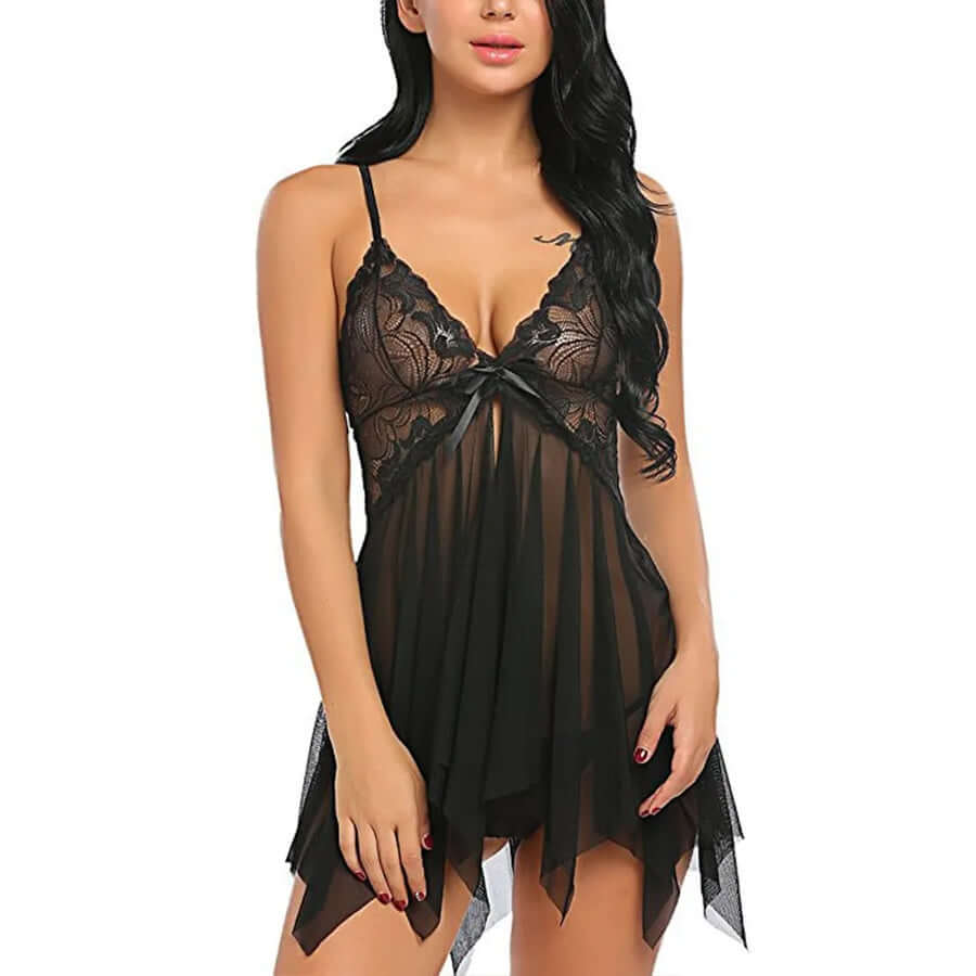 Lace Net Short Nighty