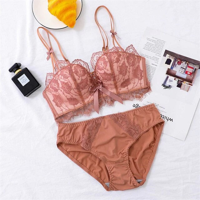 High-Quality Soft Push-Up Bridal Bra & Panty Set