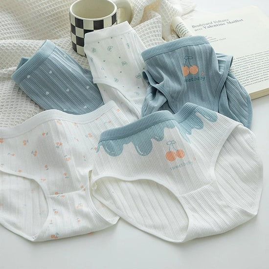 5-Pack Cotton Seamless Briefs: Cheery & Comfy