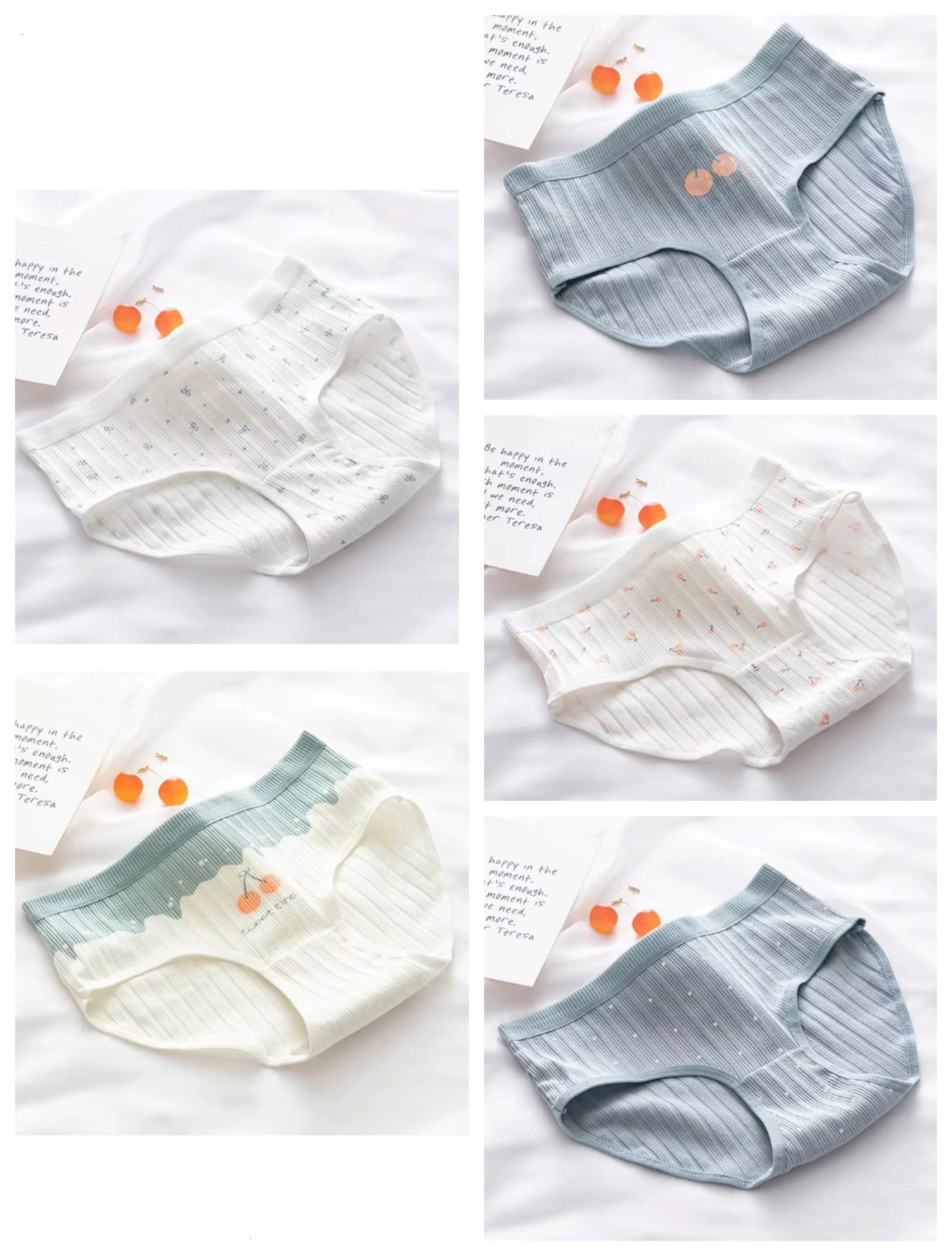 5-Pack Cotton Seamless Briefs: Cheery & Comfy