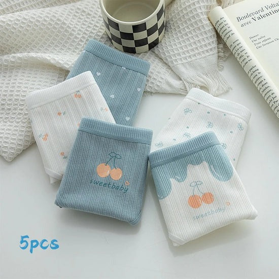 5-Pack Cotton Seamless Briefs: Cheery & Comfy