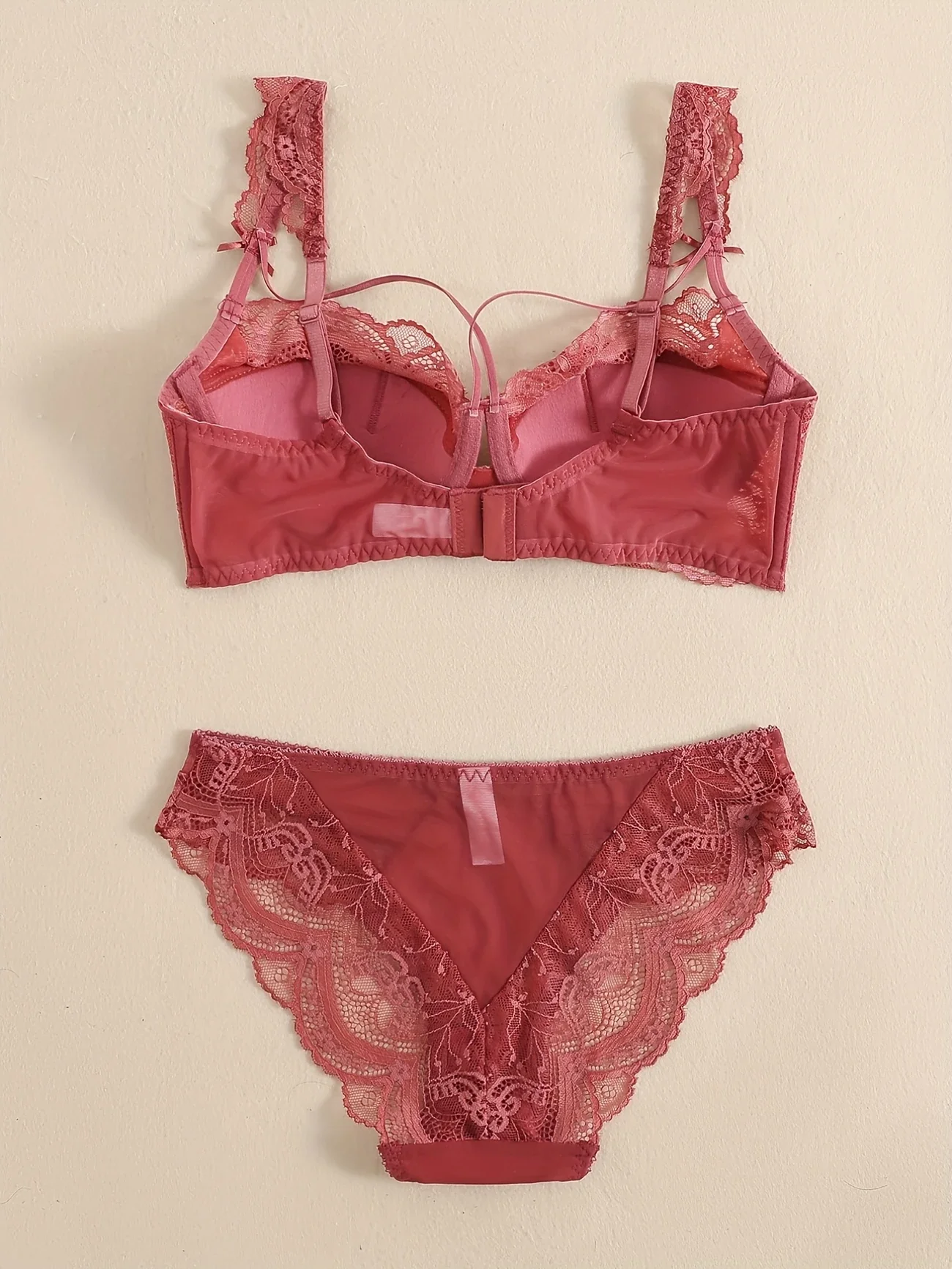 Bridal Bliss: Thin Half-Cup Lace Bra & Panty Set
