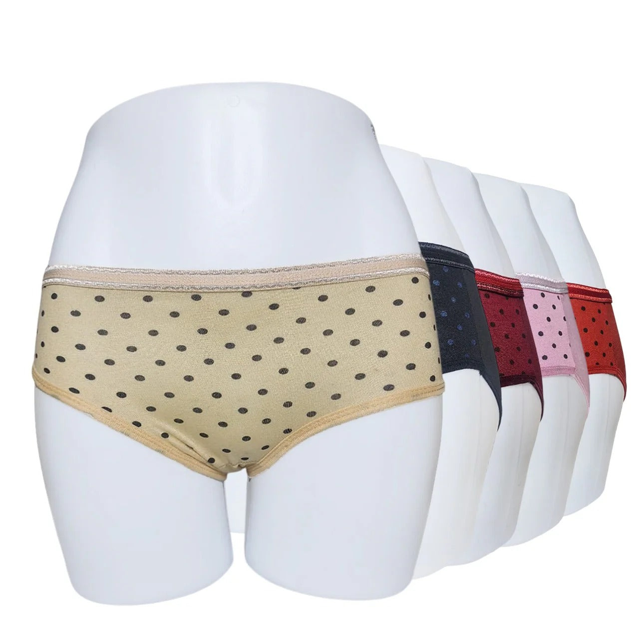 5-Pack: Polka Dotted Cotton Briefs